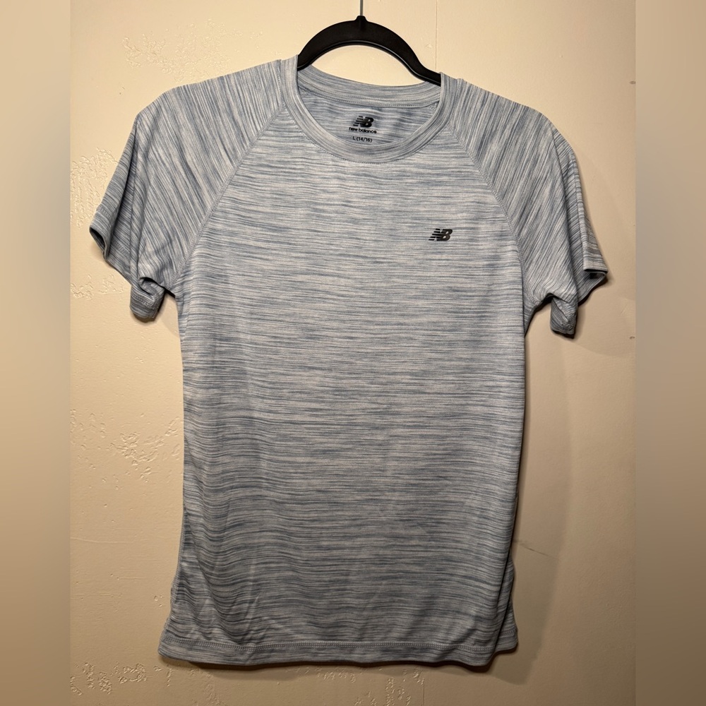 New Balance Youth Light Blue/Gray Short Sleeve Athletic Tee